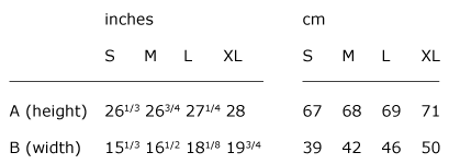 Size guide - Woman | Slim-fit - Organic cotton - S, M, L and XL