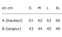 Guide des tailles - Femme | Coupe cintrée - Coton biologique - S, M, L et XL