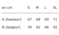 Guide des tailles - Femme | Coupe près du corps - Coton biologique - S, M, L et XL