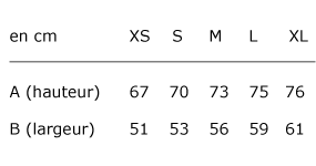 Guide des tailles - Homme | Coupe droite - Filière équitable - XS, S, M, L et XL