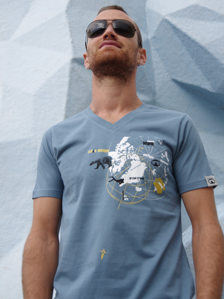 scuba dive t-shirt organic cotton Fairwear by Dykkeren The Eco-Friendly Divewear North pole Greenland for Alban Michon