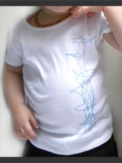 tee-shirt plongée enfant fille Dykkeren Requins Rescue Ondine Eliot
