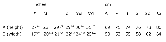 Size guide - Man | Straight cut