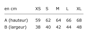 guideTailles débardeur femme