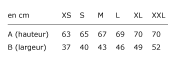 guideTailles débardeur femme