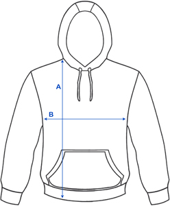 size guide hoodie pullover