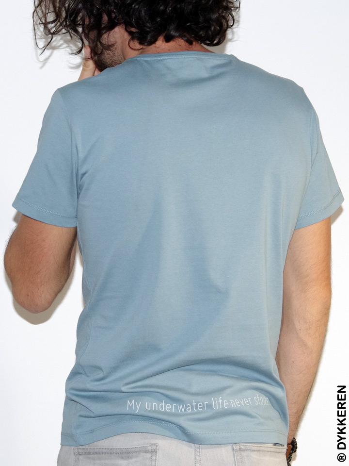 Tee-shirt plongée sous-marine palier de décompression en coton bio Dykkeren The eco-friendly divewear Fairwear