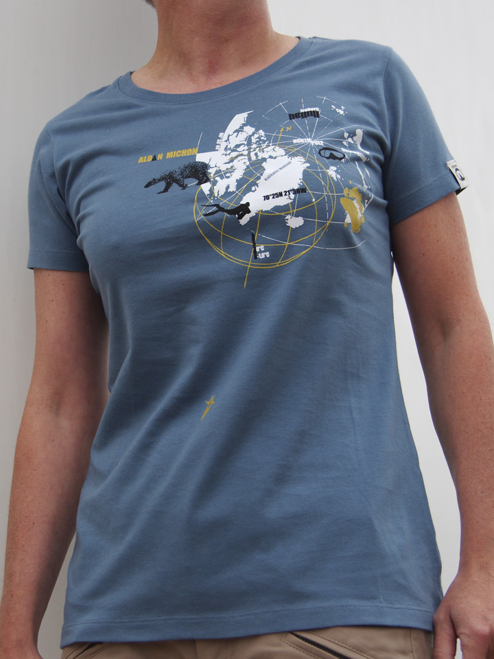 scuba dive t-shirt organic cotton Fairwear by Dykkeren The Eco-Friendly Divewear North pole Greenland for Alban Michon