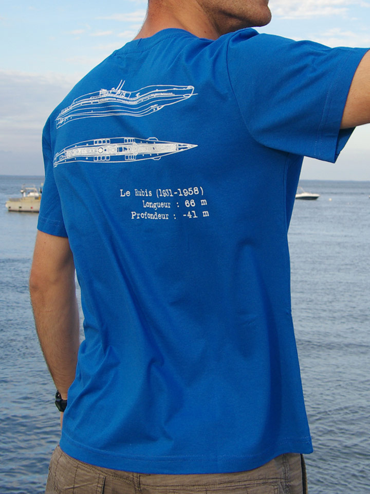 tee-shirt coton bio Dykkeren The Eco-Friendly Divewear plongée sous-marine plongée tek épave sous-marin Le Rubis u-boat