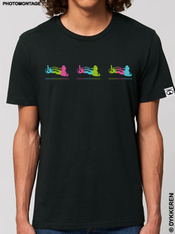 Organic cotton scuba dive t-shirt with nudibranch sea slug doris chromodoris flabellina by Dykkeren The eco-friendly divewear Fairwear