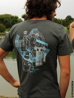 Tee-shirt plongée Tek CCR SCR Rebreather Recycleur en coton bio Dykkeren The eco-friendly divewear Fairwear