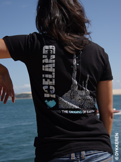 Tee-shirt plongée Strýtan dive center Akureyri Islande en coton bio Dykkeren The Eco-friendly Divewear Fairwear