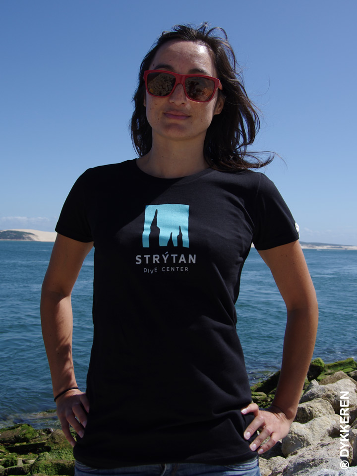 Tee-shirt plongée Strýtan dive center Akureyri Islande en coton bio Dykkeren The Eco-friendly Divewear Fairwear