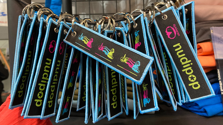 Nudibranch woven keychain by Dykkeren The eco-friendly divewear at Paris Dive Show
